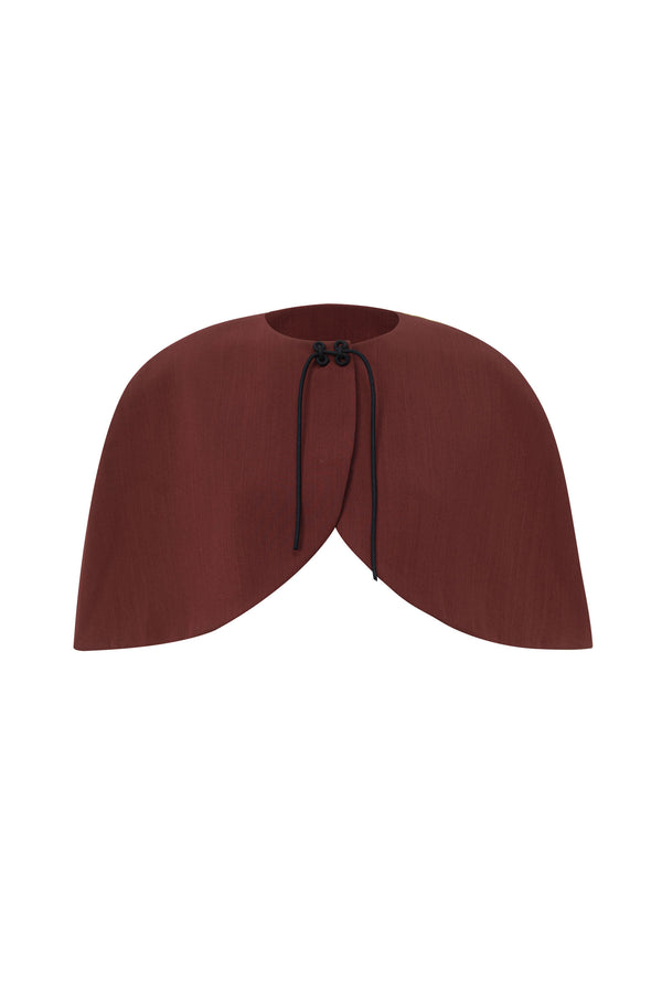 Cropped Cape Blazer with Bow Detail